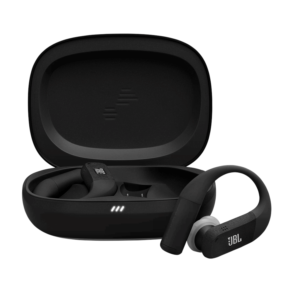 JBL Endurance Peak 4 in-ear høretelefoner med ørekrog i sort og grå
