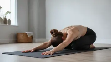 Skridsikker yogamåtte til yoga og gulvtræning derhjemme