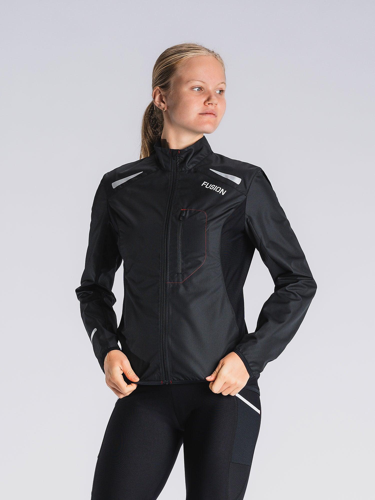 Fusion S1 Run Jacket dame løbejakke i sort