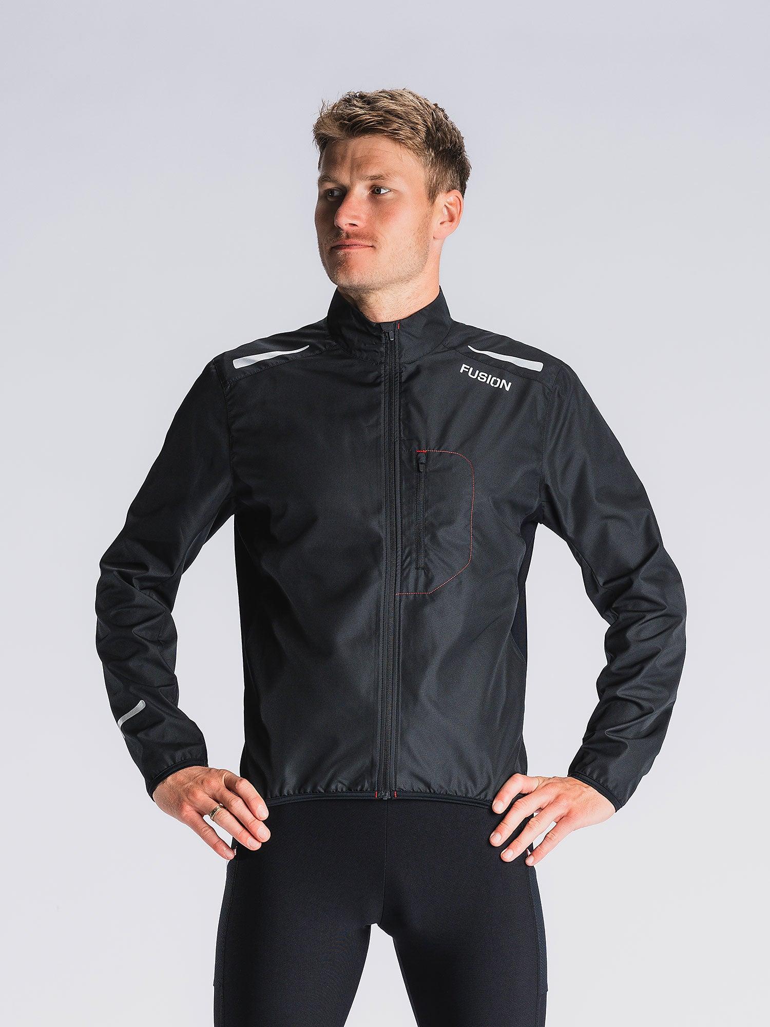 Fusion S1 Run Jacket herre løbejakke i sort