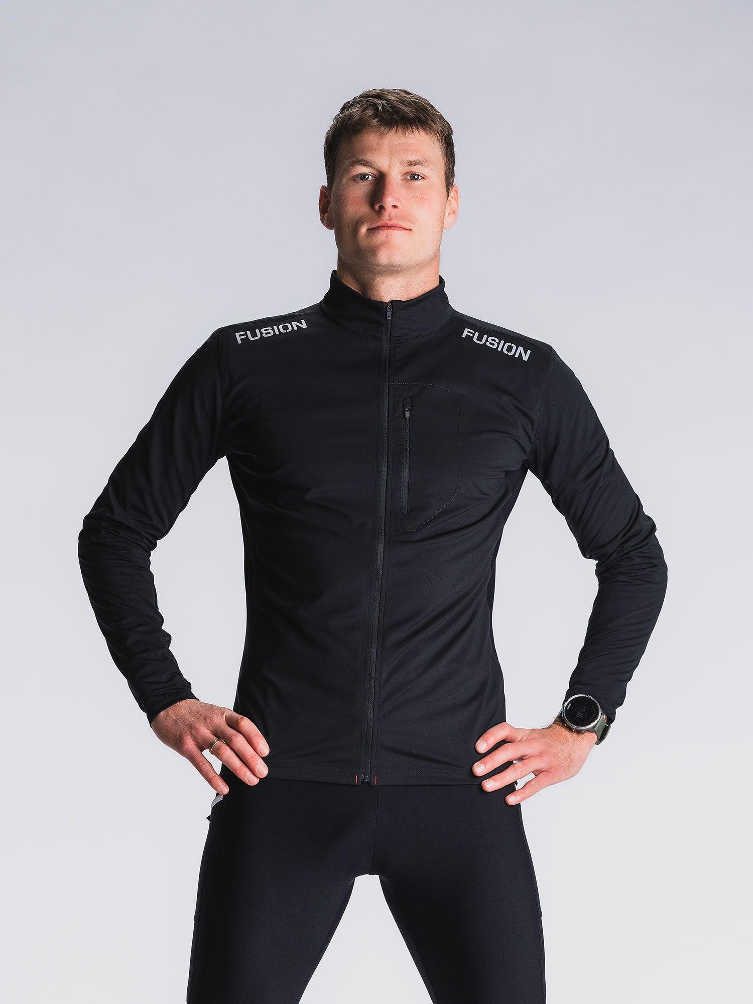Fusion S2 Run Jacket herre løbejakke i sort
