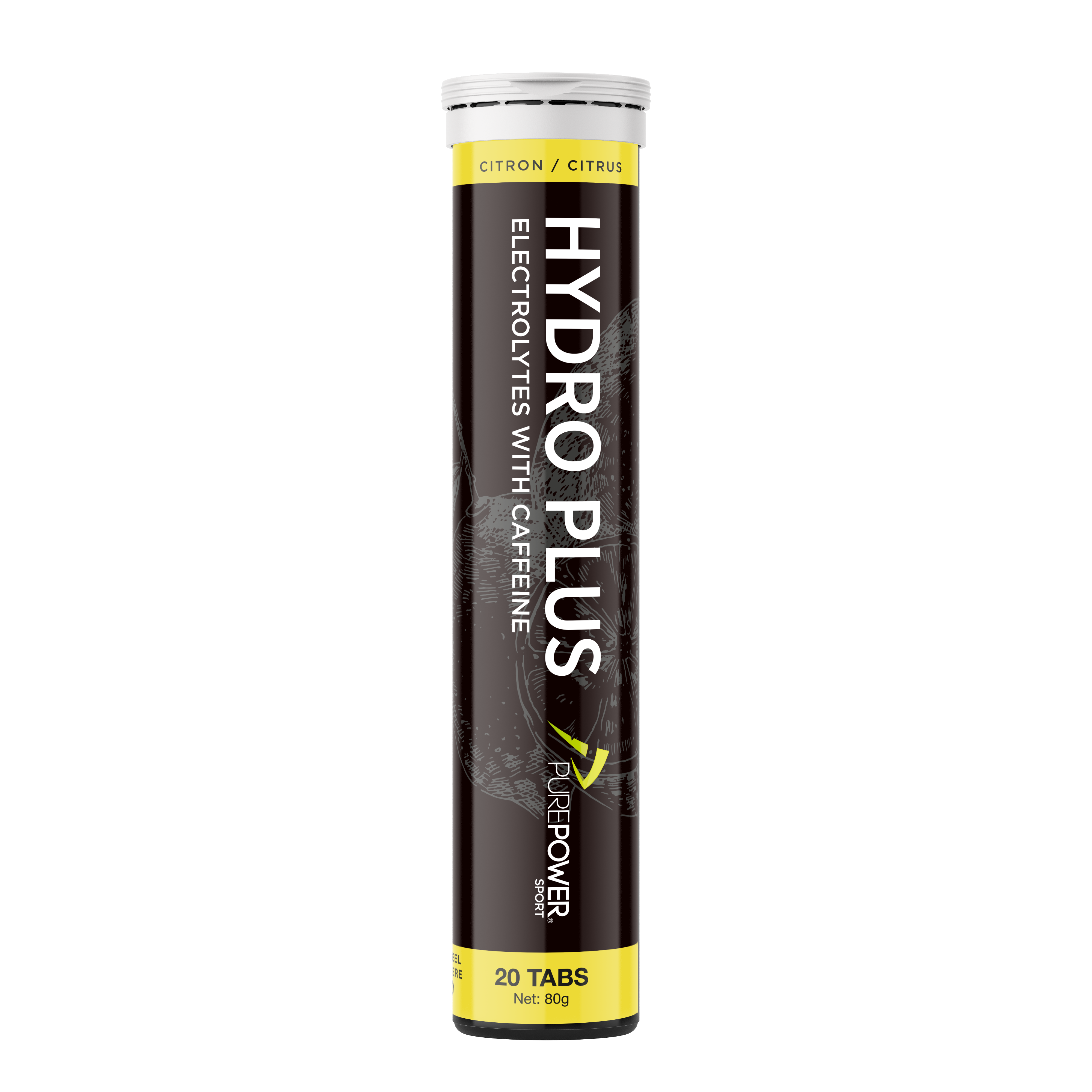 PurePower Hydro Plus Citrus elektrolyttabs produktbillede
