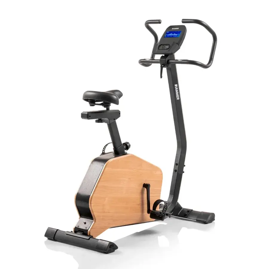 Hammer CardioPace 5.0 NorsK motionscykel med gel-sadel og detaljer i træ