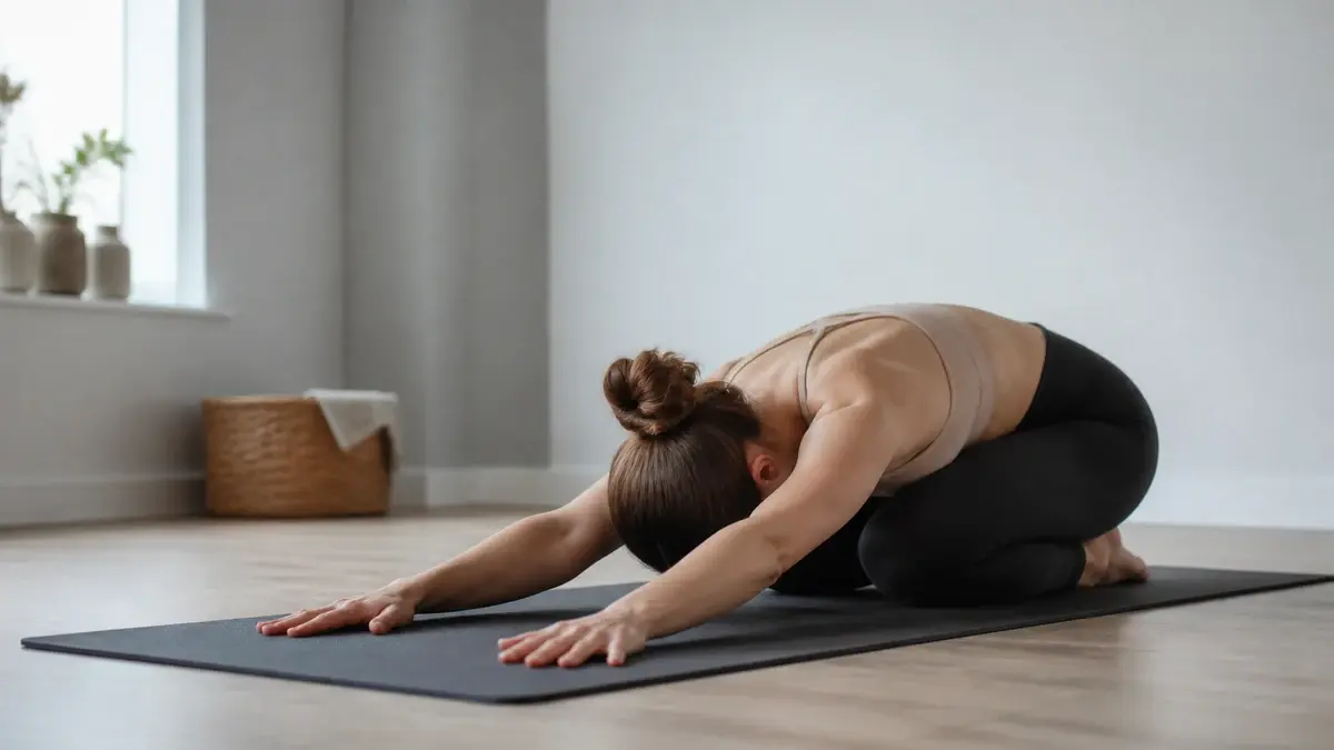 Skridsikker yogamåtte til yoga og gulvtræning derhjemme